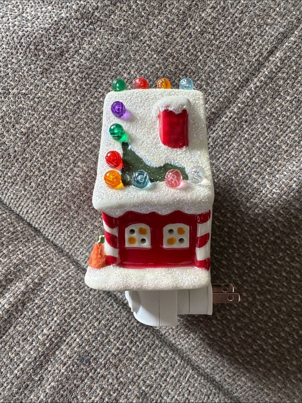 Holiday Gingerbread House Night Light - Red - Picture 5 of 5